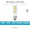 Luxrite T4 LED Light Bulb 4.2W (40W Equivalent) 500LM 5000K Bright White Dimmable E12 Candelabra Base 4-Pack LR24655-4PK - alternate 3